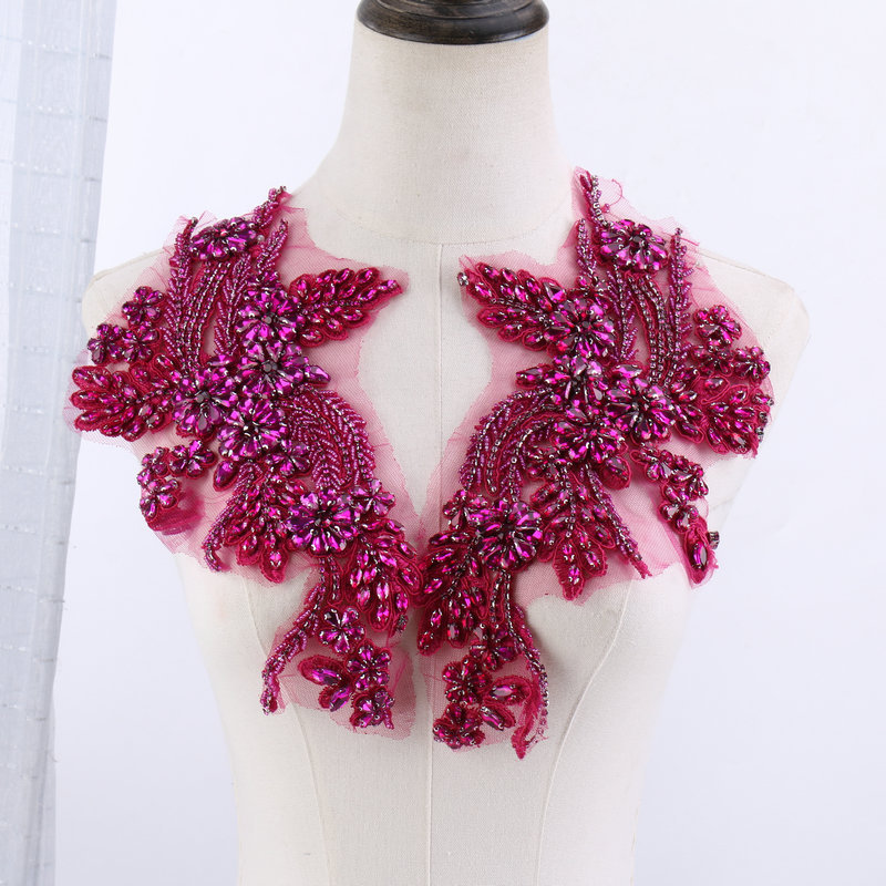 Appliques florales perlées, mo - Sew On Rhinestone avis et prix