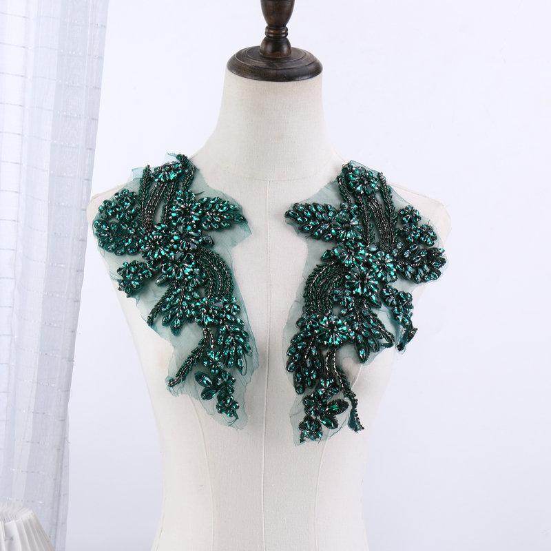 Appliques florales perlées, mo - Sew On Rhinestone avis et prix