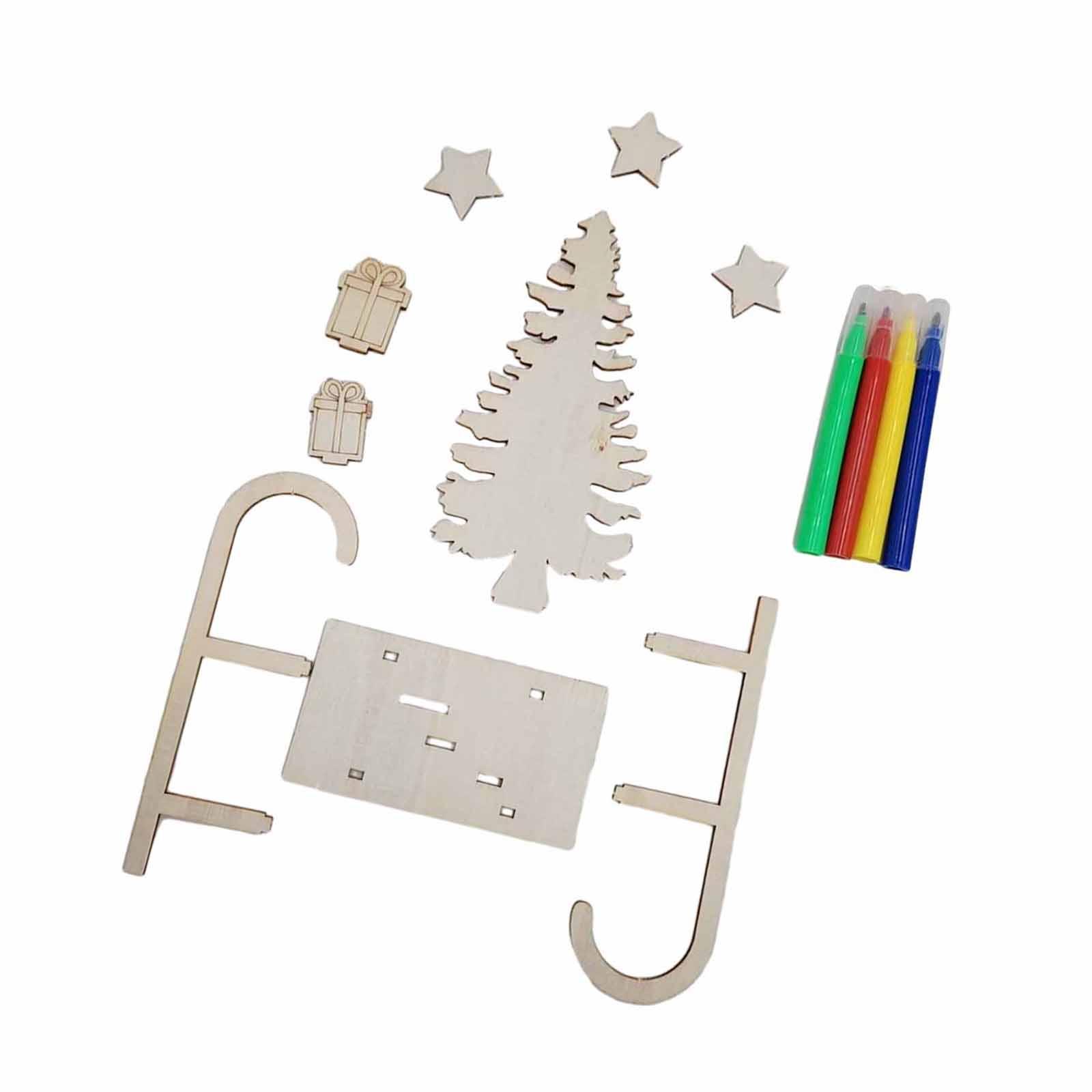 3x traînes de Noël en bois à f - Christmas Craft Embellishment avis et prix